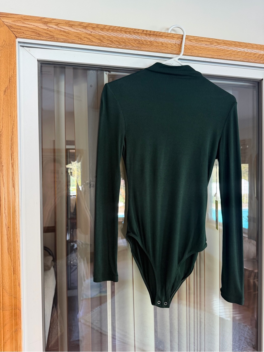 NWT summersalt Dark Green Long-Sleeve Turtleneck Bodysuit